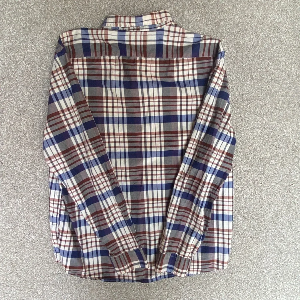 Banana Republic Button Down Shirt Mens Large Multicolor Excellent Untucked Plaid